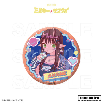 銀河特急 ミルキー☆サブウェイ　トレーディング缶バッジ　motto cafeコラボver.