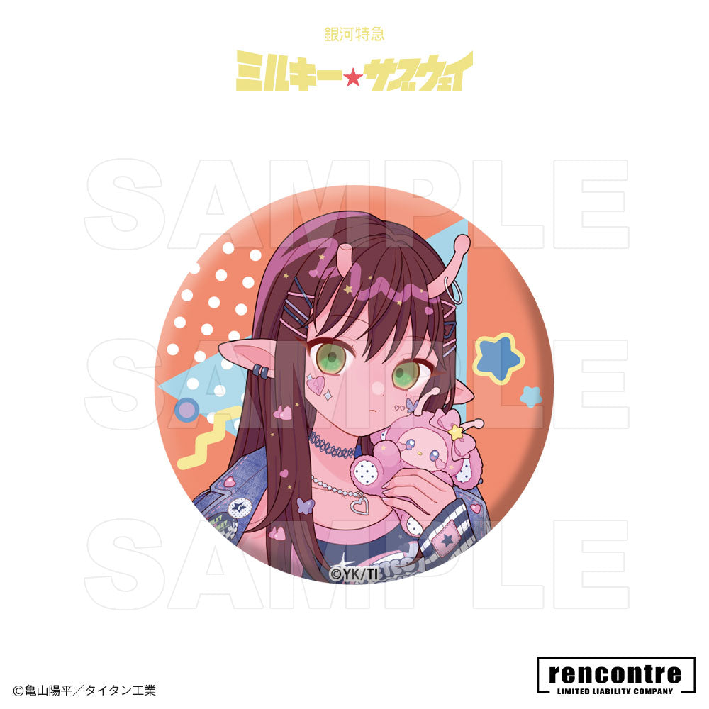 銀河特急 ミルキー☆サブウェイ　トレーディング缶バッジ　motto cafeコラボver.