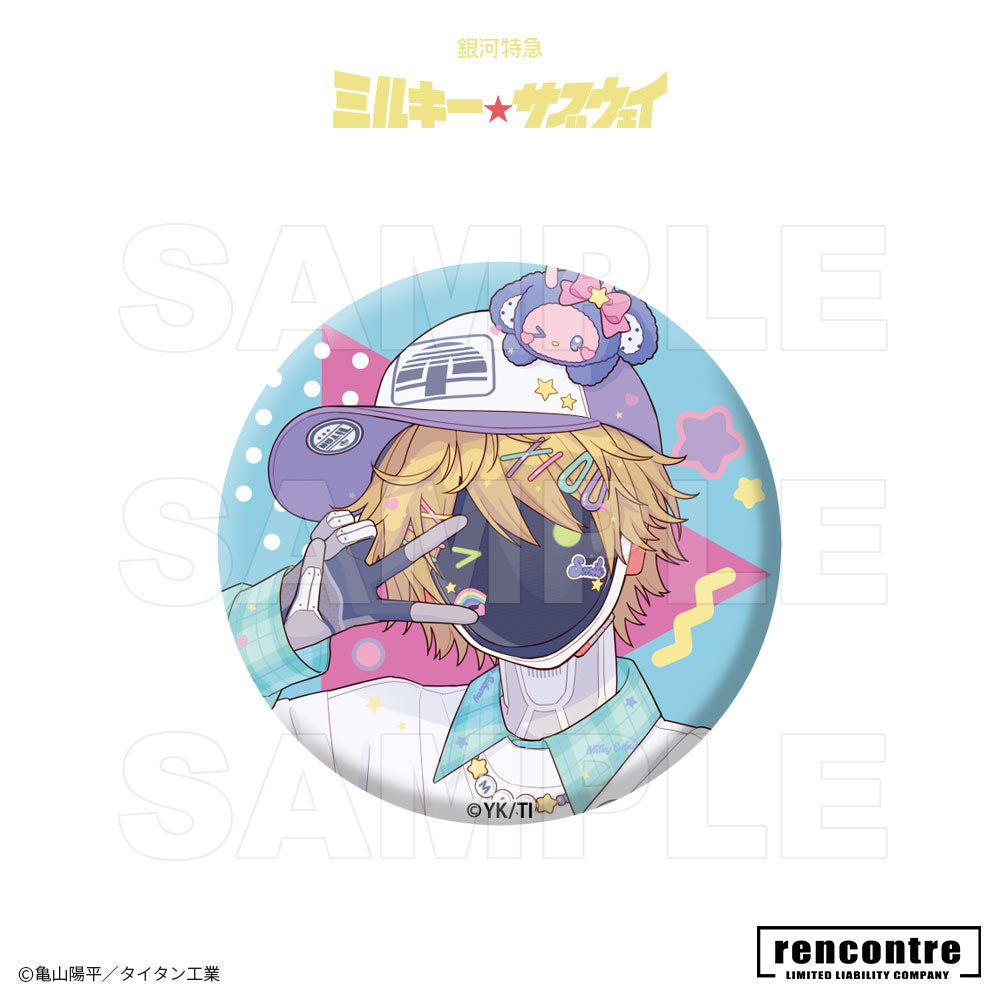 銀河特急 ミルキー☆サブウェイ　トレーディング缶バッジ　motto cafeコラボver.
