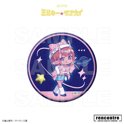 銀河特急 ミルキー☆サブウェイ　トレーディング缶バッジ　motto cafeコラボver.