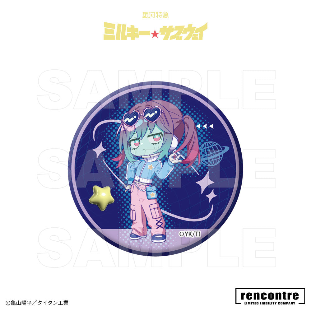 銀河特急 ミルキー☆サブウェイ　トレーディング缶バッジ　motto cafeコラボver.