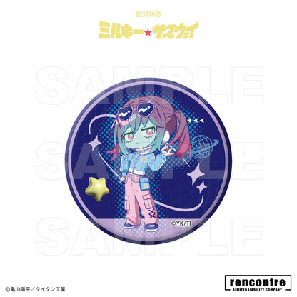 銀河特急 ミルキー☆サブウェイ　トレーディング缶バッジ　motto cafeコラボver.