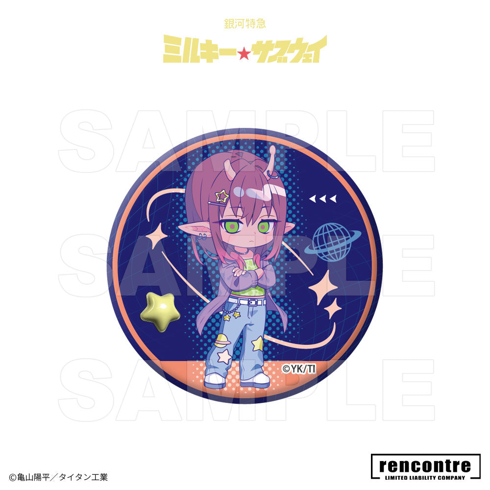 銀河特急 ミルキー☆サブウェイ　トレーディング缶バッジ　motto cafeコラボver.