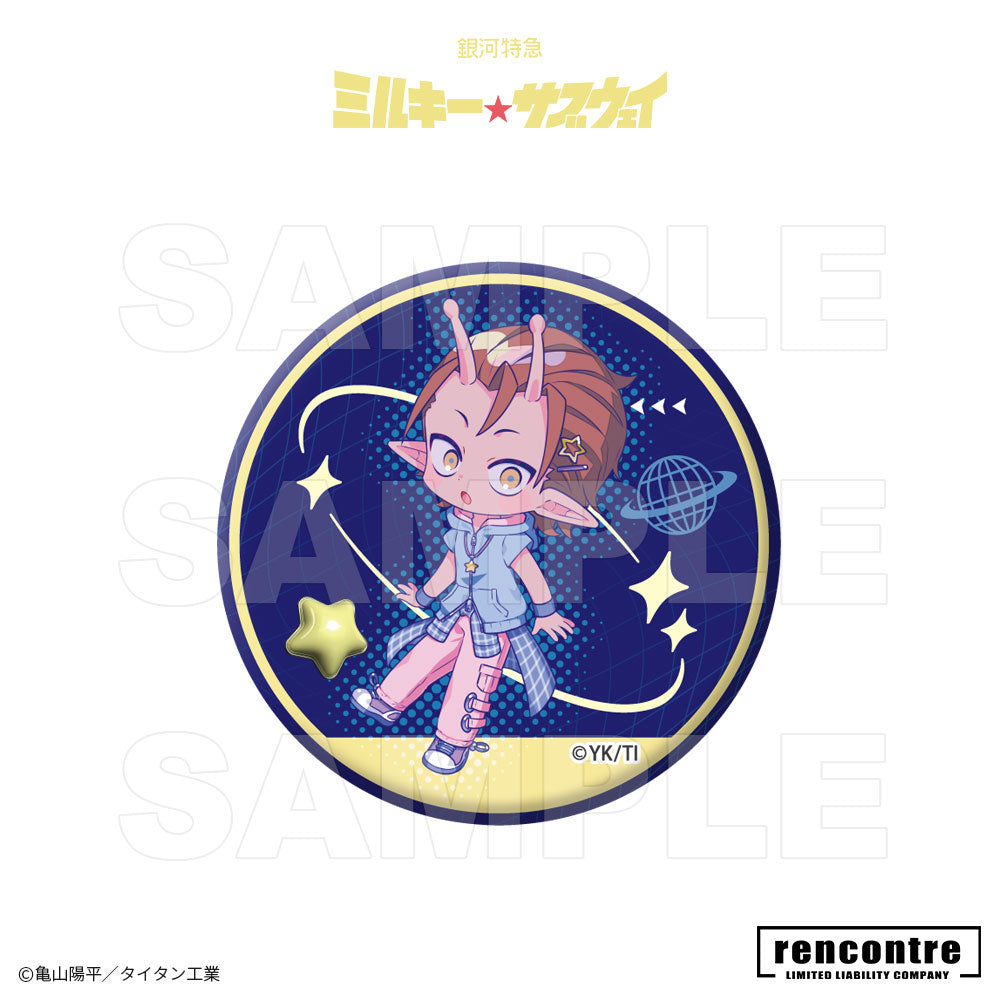 銀河特急 ミルキー☆サブウェイ　トレーディング缶バッジ　motto cafeコラボver.