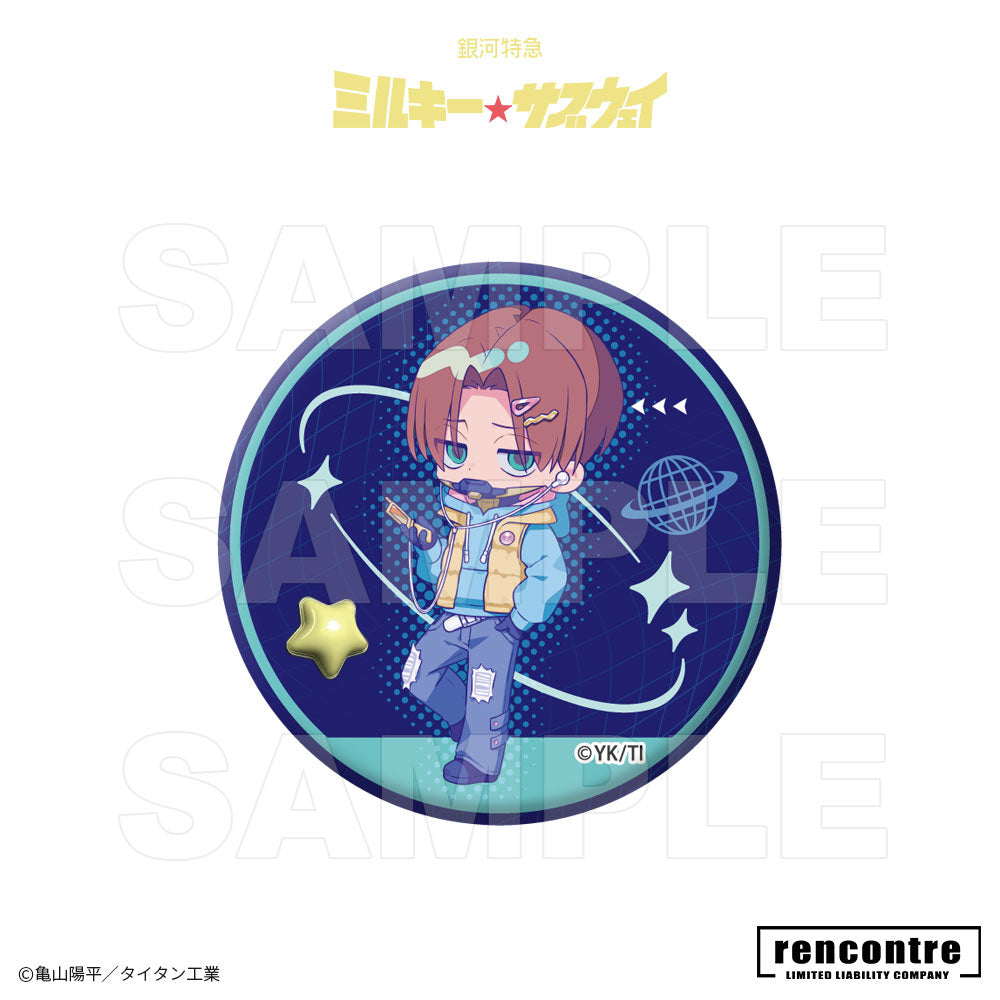 銀河特急 ミルキー☆サブウェイ　トレーディング缶バッジ　motto cafeコラボver.