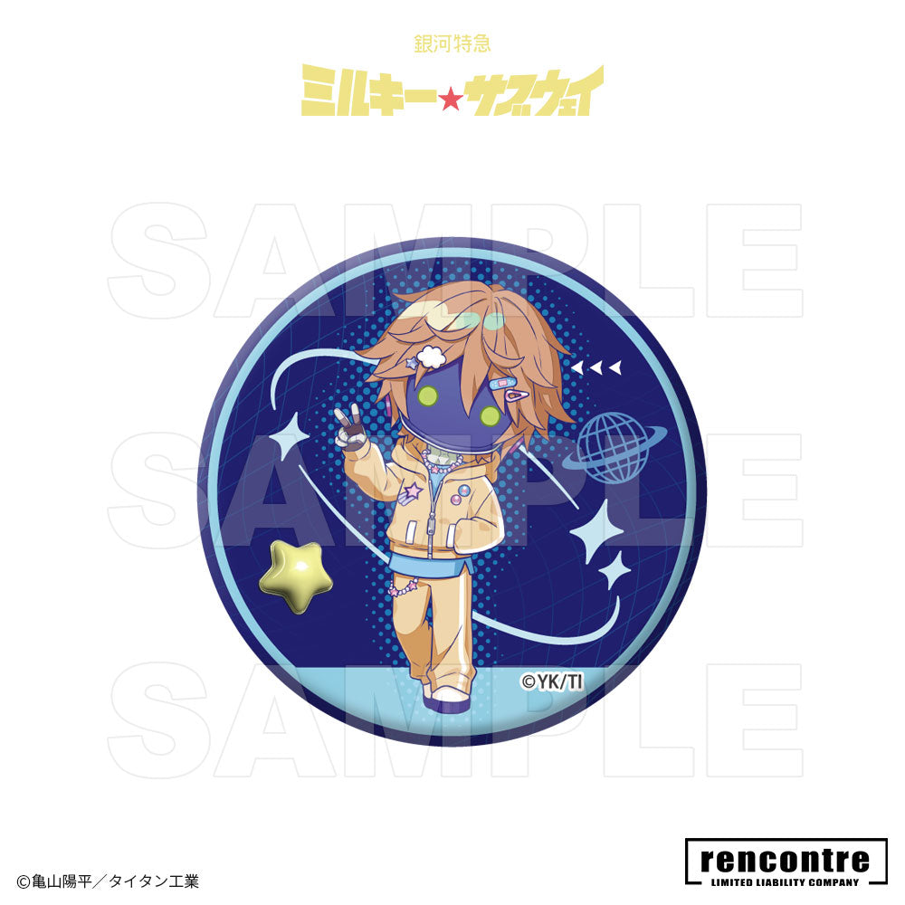 銀河特急 ミルキー☆サブウェイ　トレーディング缶バッジ　motto cafeコラボver.