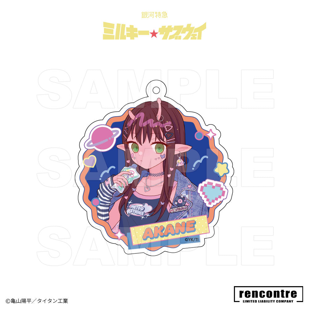銀河特急 ミルキー☆サブウェイ　トレーディングアクリルキーホルダー　motto cafeコラボver.