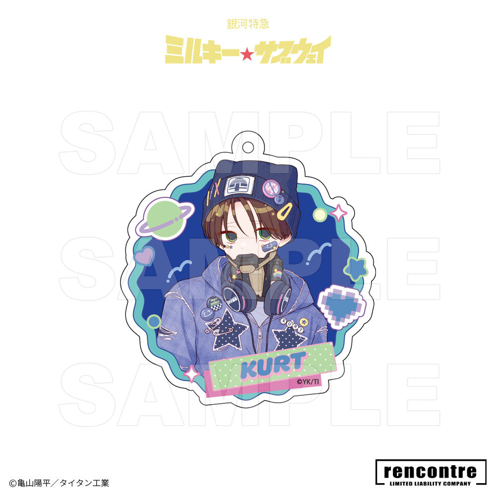 銀河特急 ミルキー☆サブウェイ　トレーディングアクリルキーホルダー　motto cafeコラボver.