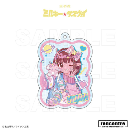 銀河特急 ミルキー☆サブウェイ　トレーディングアクリルキーホルダー　motto cafeコラボver.