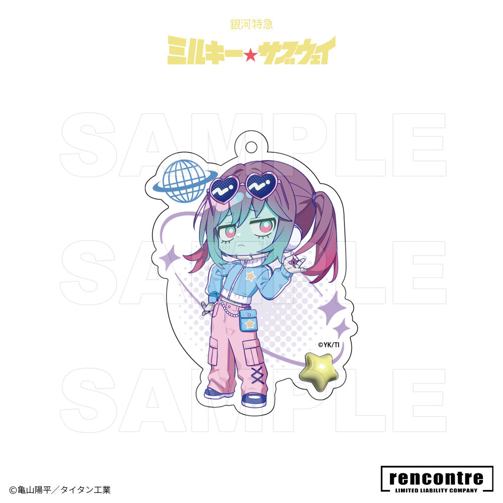 銀河特急 ミルキー☆サブウェイ　トレーディングアクリルキーホルダー　motto cafeコラボver.