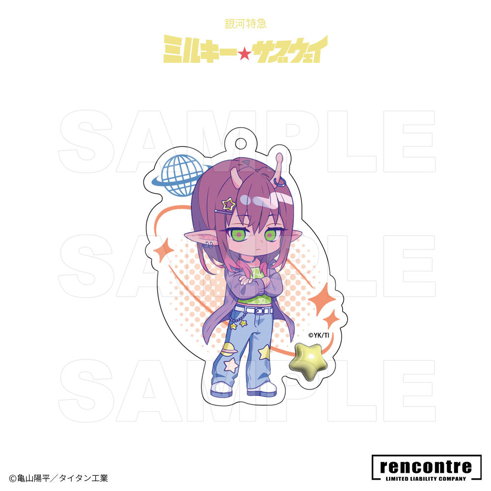 銀河特急 ミルキー☆サブウェイ　トレーディングアクリルキーホルダー　motto cafeコラボver.