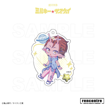 銀河特急 ミルキー☆サブウェイ　トレーディングアクリルキーホルダー　motto cafeコラボver.