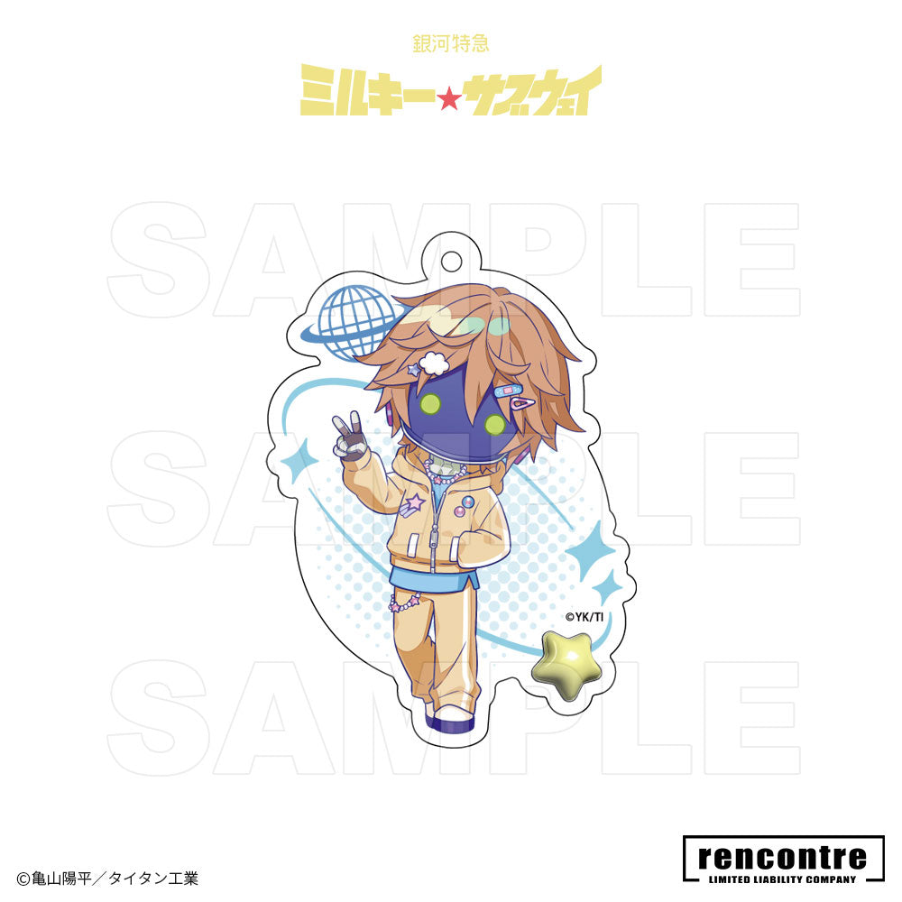 銀河特急 ミルキー☆サブウェイ　トレーディングアクリルキーホルダー　motto cafeコラボver.