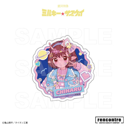銀河特急 ミルキー☆サブウェイ　トレーディングダイカットシール　motto cafeコラボver.