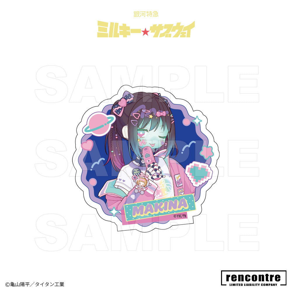 銀河特急 ミルキー☆サブウェイ　トレーディングダイカットシール　motto cafeコラボver.