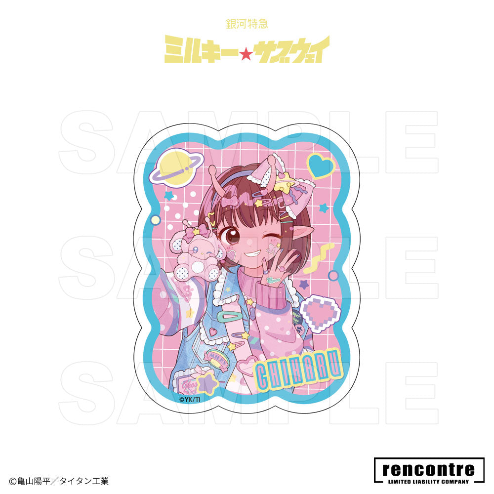 銀河特急 ミルキー☆サブウェイ　トレーディングダイカットシール　motto cafeコラボver.