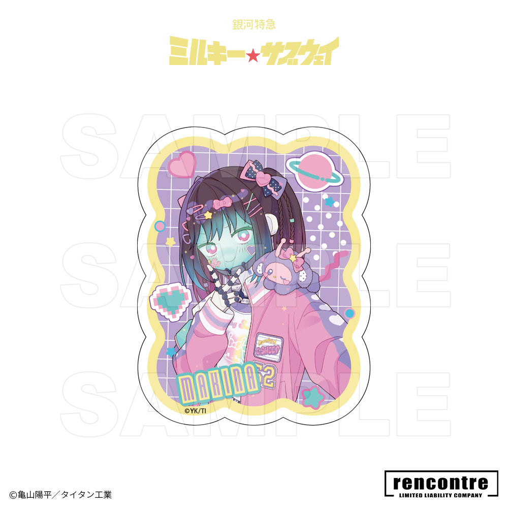 銀河特急 ミルキー☆サブウェイ　トレーディングダイカットシール　motto cafeコラボver.