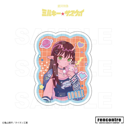 銀河特急 ミルキー☆サブウェイ　トレーディングダイカットシール　motto cafeコラボver.