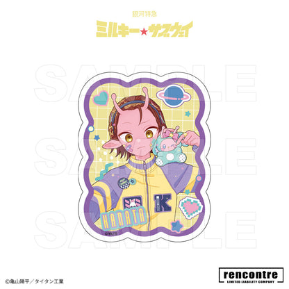 銀河特急 ミルキー☆サブウェイ　トレーディングダイカットシール　motto cafeコラボver.