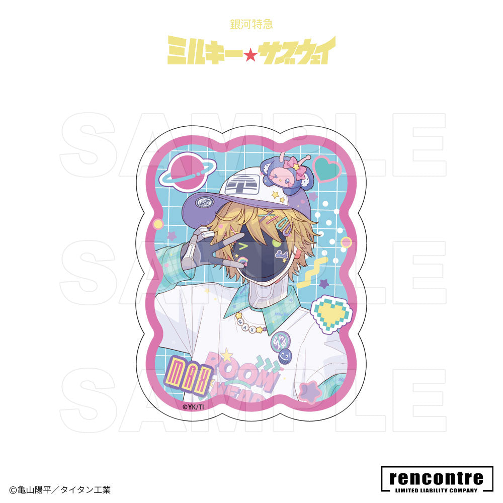 銀河特急 ミルキー☆サブウェイ　トレーディングダイカットシール　motto cafeコラボver.
