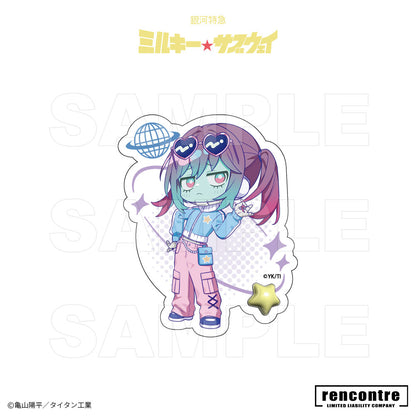 銀河特急 ミルキー☆サブウェイ　トレーディングダイカットシール　motto cafeコラボver.