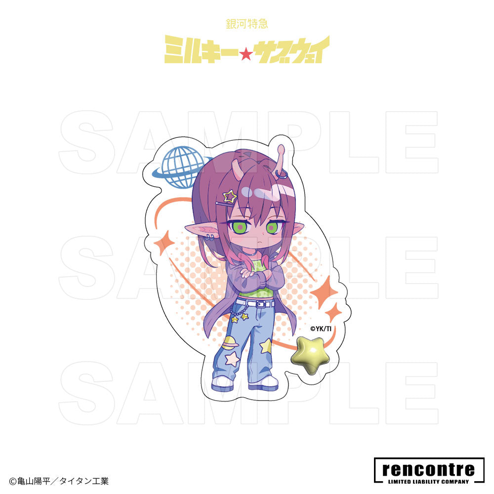 銀河特急 ミルキー☆サブウェイ　トレーディングダイカットシール　motto cafeコラボver.