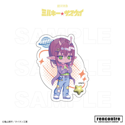 銀河特急 ミルキー☆サブウェイ　トレーディングダイカットシール　motto cafeコラボver.