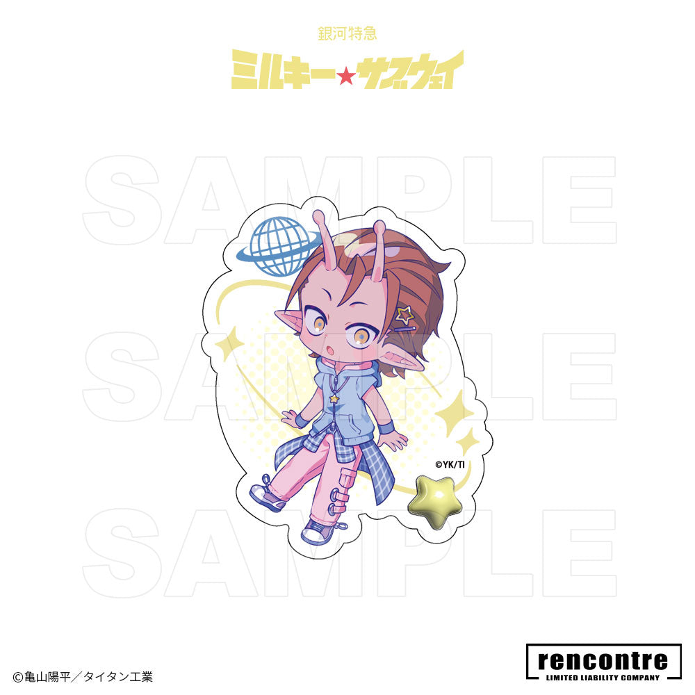 銀河特急 ミルキー☆サブウェイ　トレーディングダイカットシール　motto cafeコラボver.