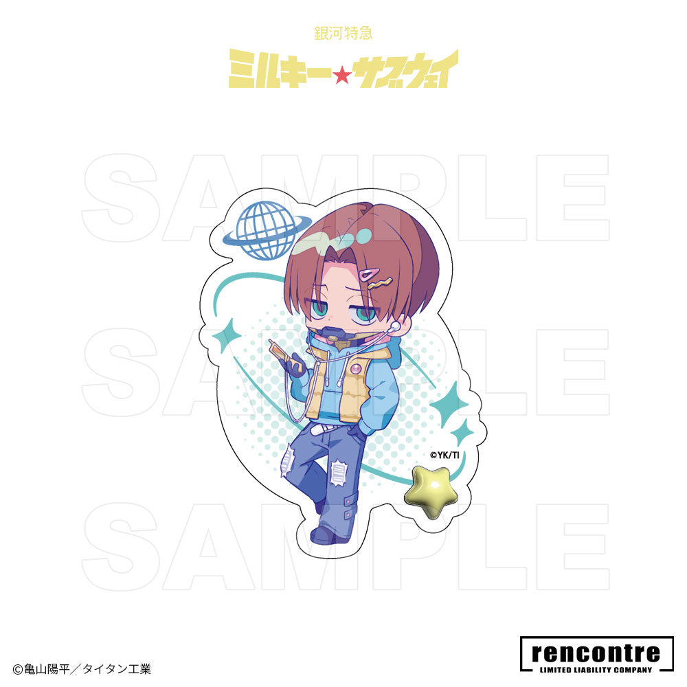 銀河特急 ミルキー☆サブウェイ　トレーディングダイカットシール　motto cafeコラボver.