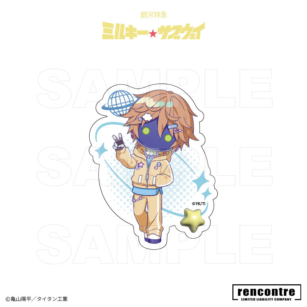 銀河特急 ミルキー☆サブウェイ　トレーディングダイカットシール　motto cafeコラボver.