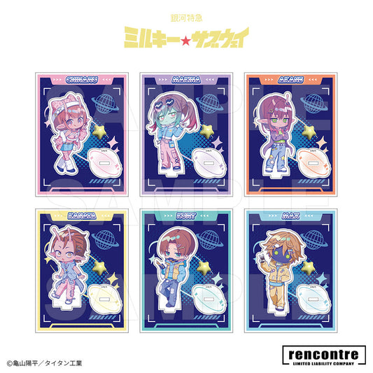 銀河特急 ミルキー☆サブウェイ　ミニキャラアクリルスタンド motto cafeコラボver.