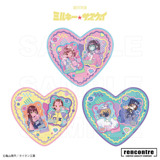 銀河特急 ミルキー☆サブウェイ　ハート型ブランケット motto cafeコラボver.
