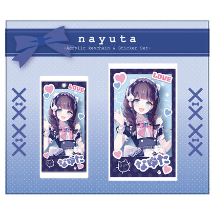 nayuta　emo cafeコラボ　アクリルキーホルダー＆シールセット